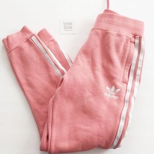 Adidas light pink pants size small